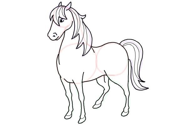 Лошадь для рисования детям