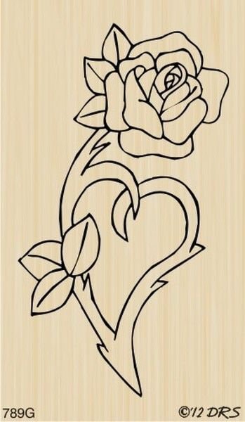 Рисунки цветов для выжигания