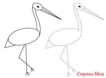 Детские рисунки аиста