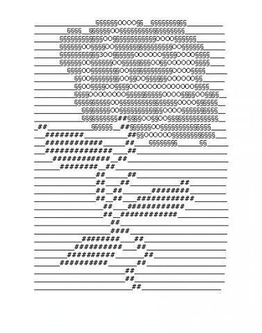 Рисунки из символов и знаков