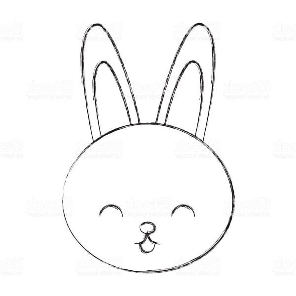 Мордочка зайчика раскраска для детей