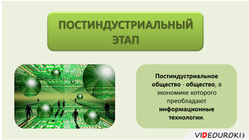 Основной признак постиндустриального общества