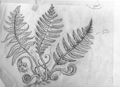 Папоротник для раскрашивания