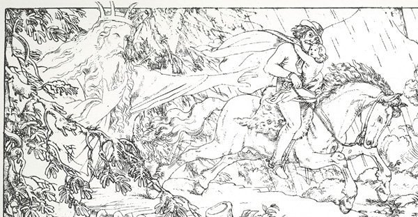 Лесной царь Шуберт рисунок