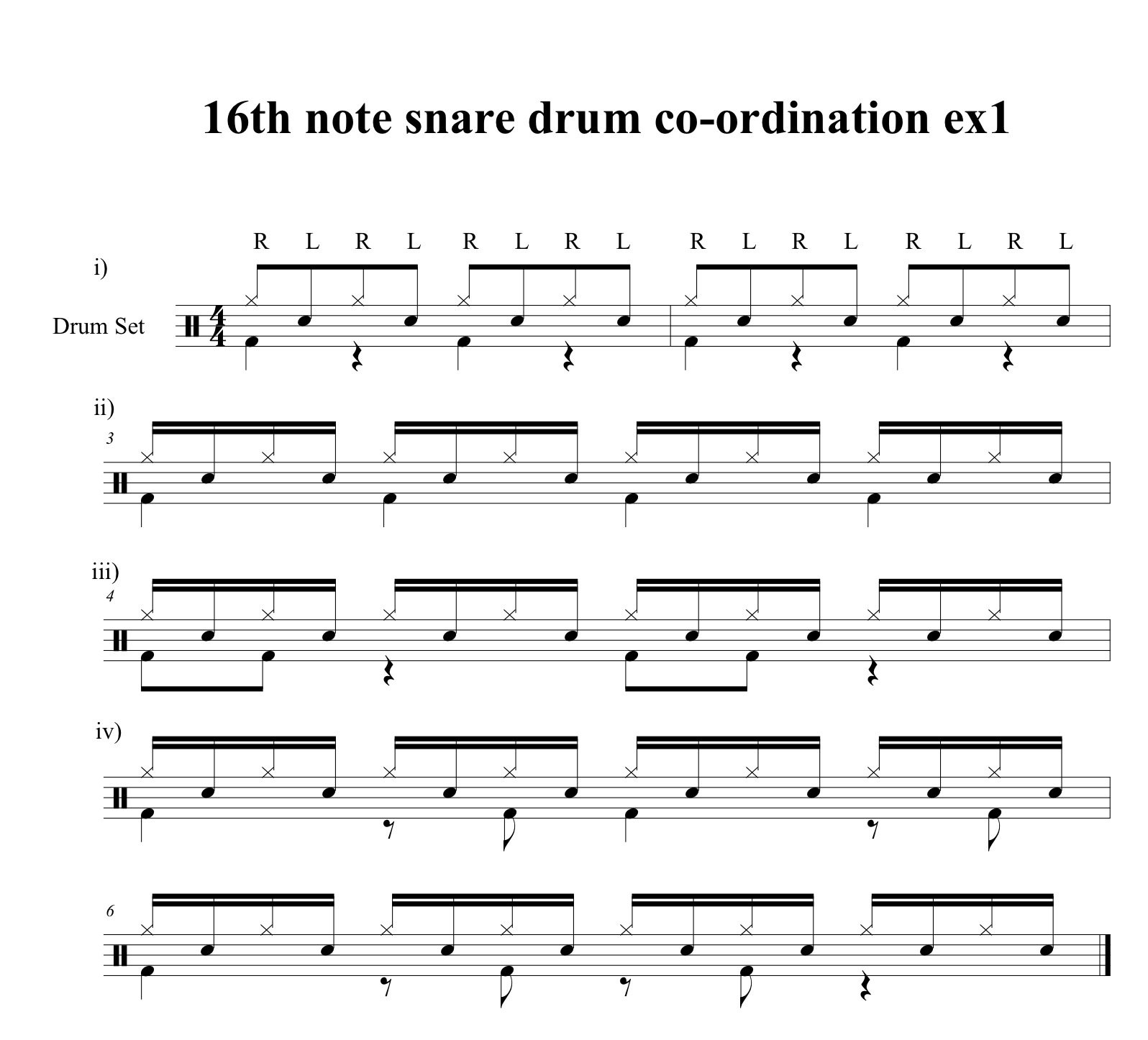 Drum Notes Ноты для барабанов