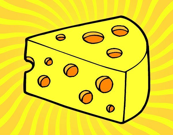 Сыр нарисовать карандашом