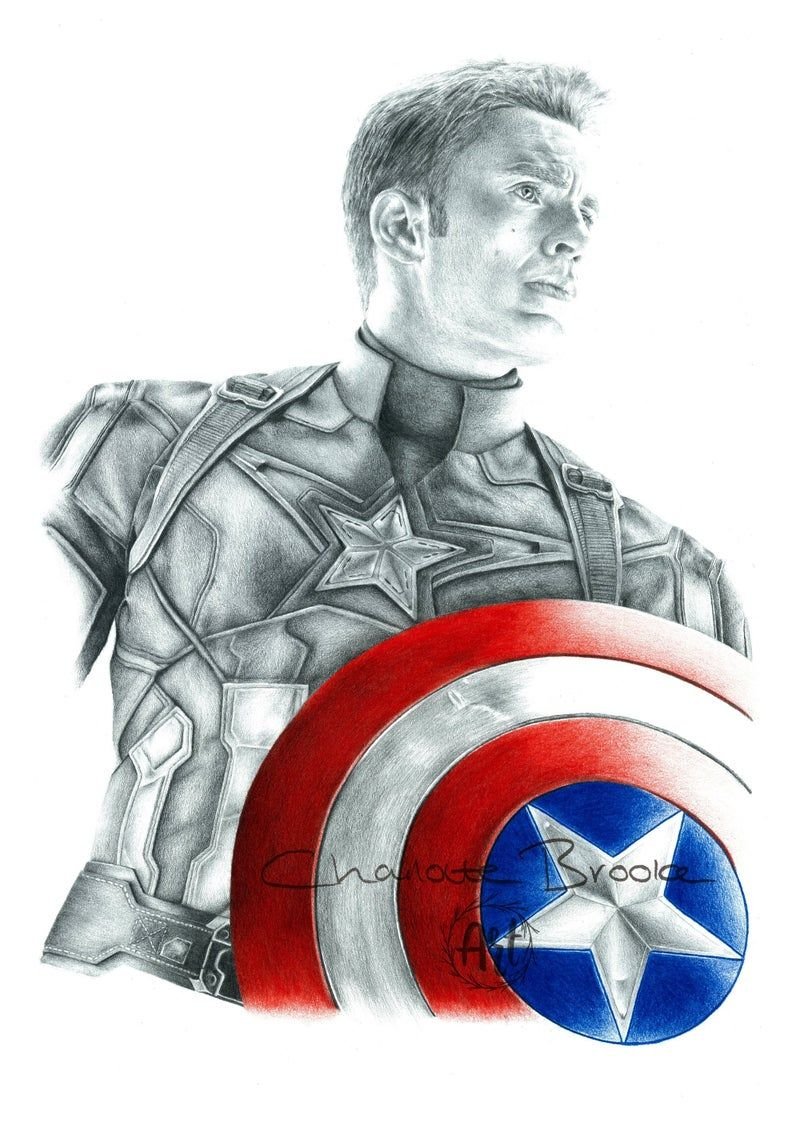 Капитан Америка зарисовка