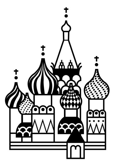 Собор Василия Блаженного контур