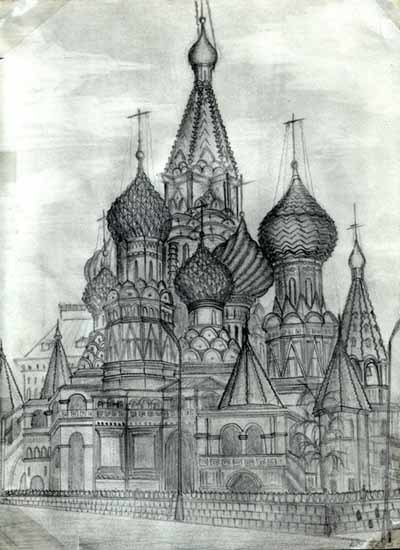 Собор Василия Блаженного эскиз