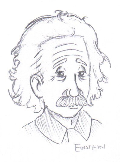 Альберт Эйнштейн портрет легко