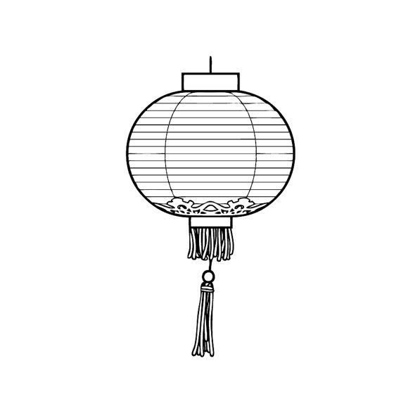 Китайские фонарики эскиз