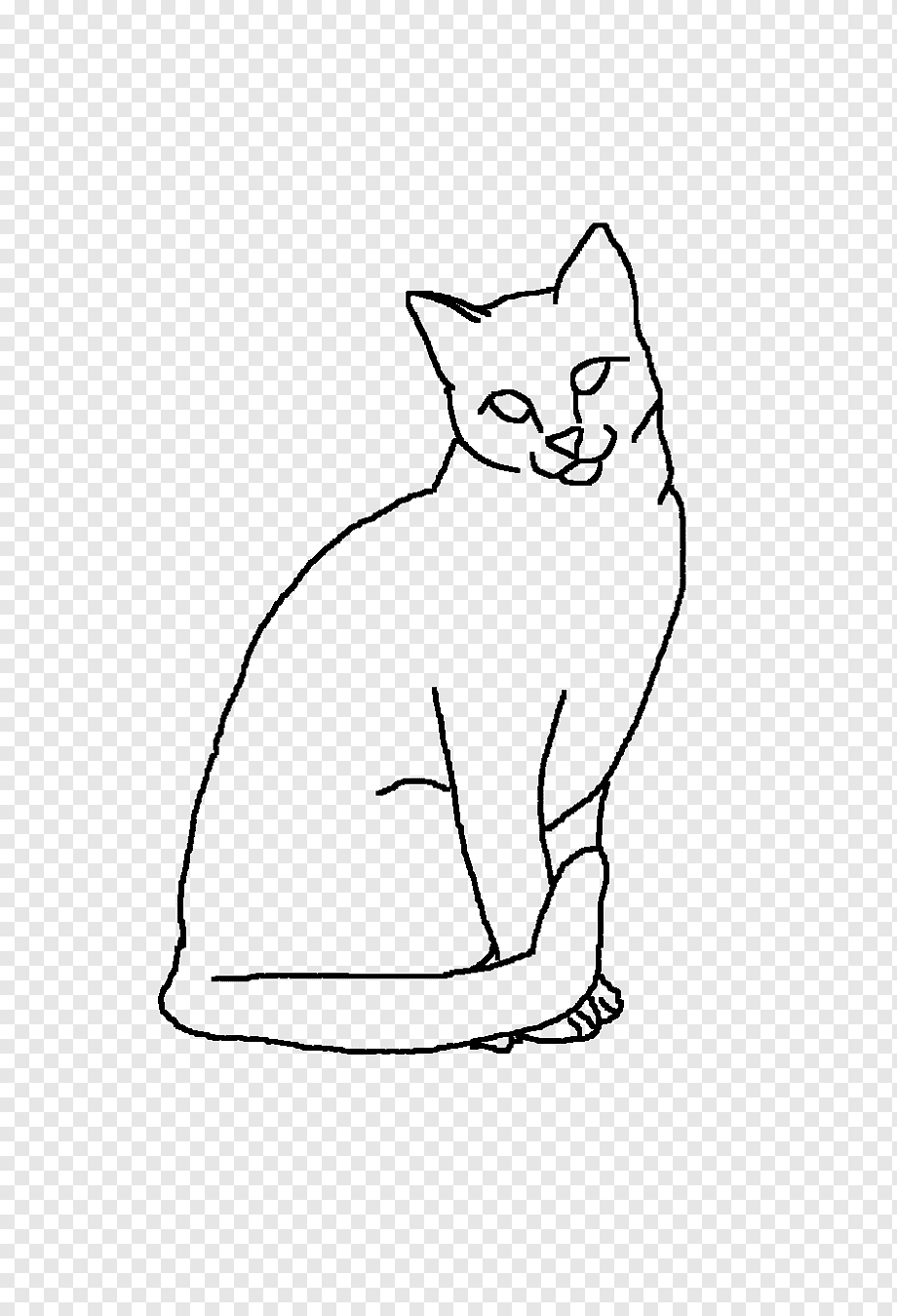 Нарисовать сидящую кошку