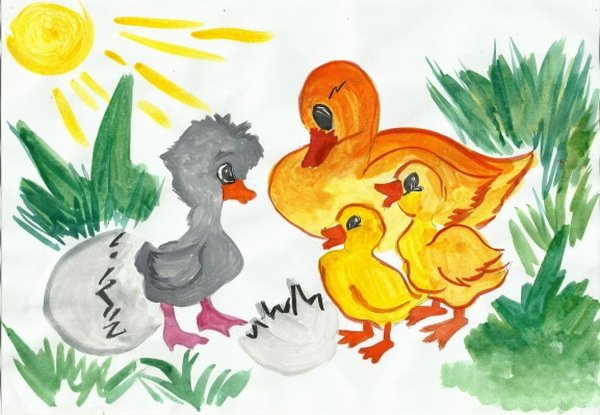 Раскраска. Гадкий утенок