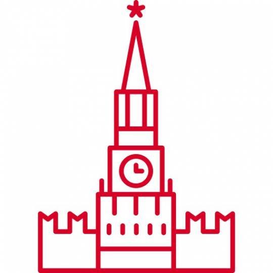 Спасская башня Кремля рисование