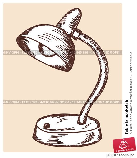 Настольная лампа набросок