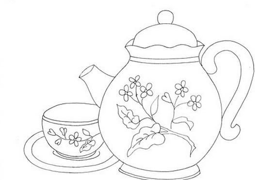 Рисунки на посуде простые (48 фото)
