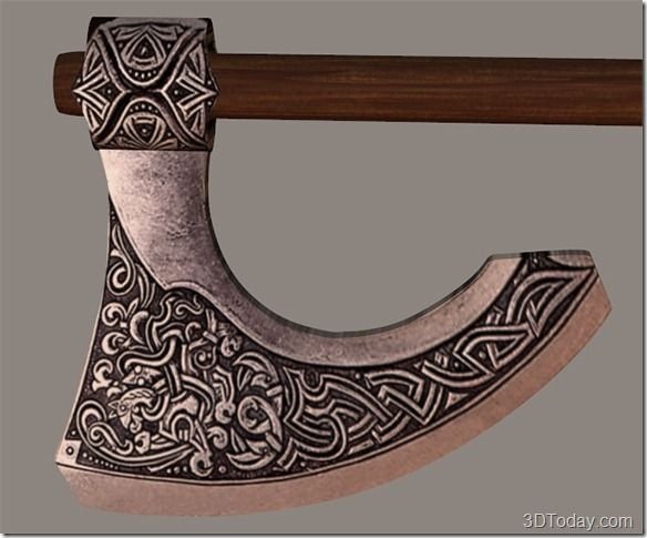 Кельтские узоры на топор
