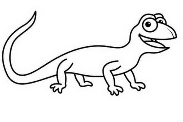 Ящерица черно белая