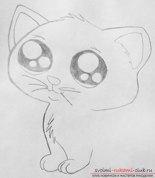 Милые котята рисунки карандашом