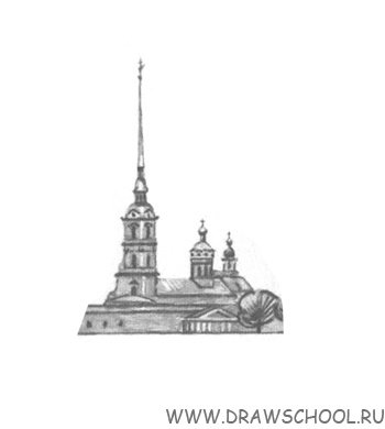 Петропавловская крепость в Санкт-Петербурге раскраска для детей