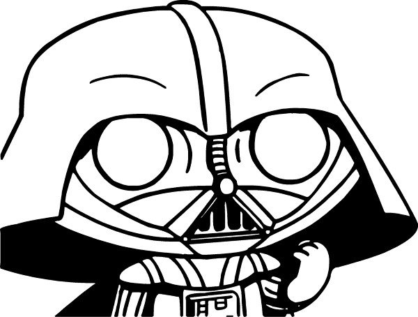 Шлем Дарта Вейдера для срисовки