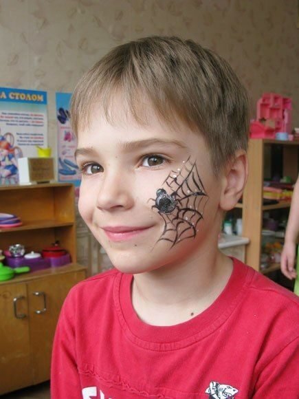 Аквагрим паук