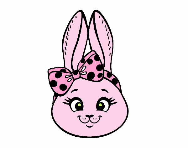 Мордочка зайчика для аппликации