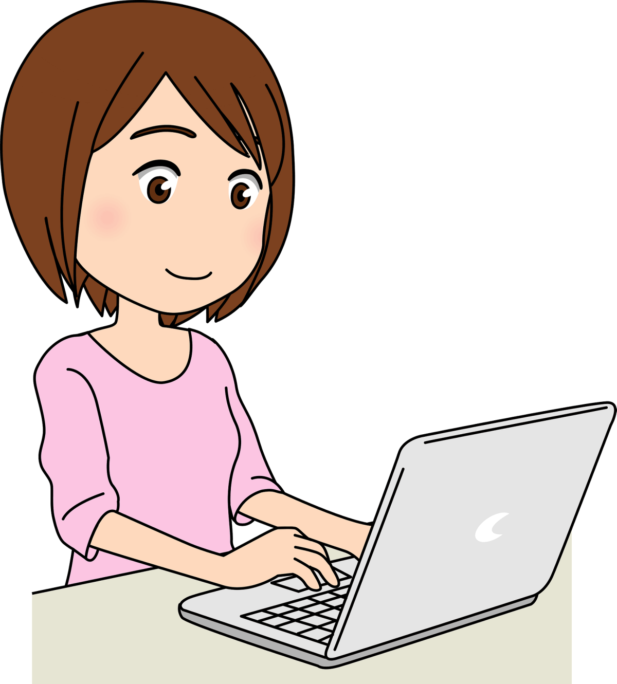 Рисованный без. Мультяшная девочка за компьютером. Девочка сидит за компьютером. Компьютер рисунок. Ребенок за компьютером рисунок.