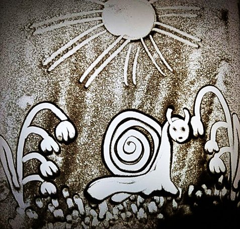 Рисование песком для детей