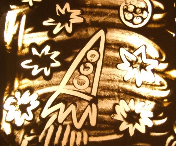 Рисование песком подводный мир