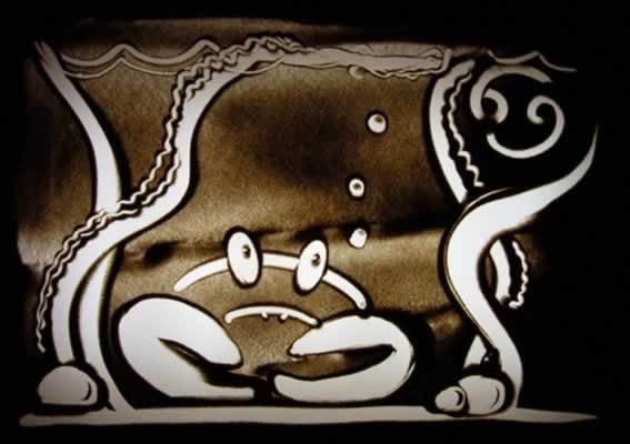 Рисование песком