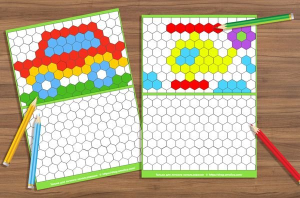 Шаблоны для мозаики для детей