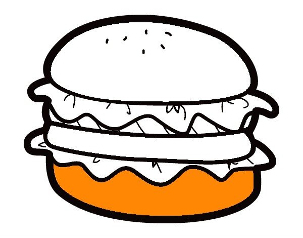 Раскраска гамбургер