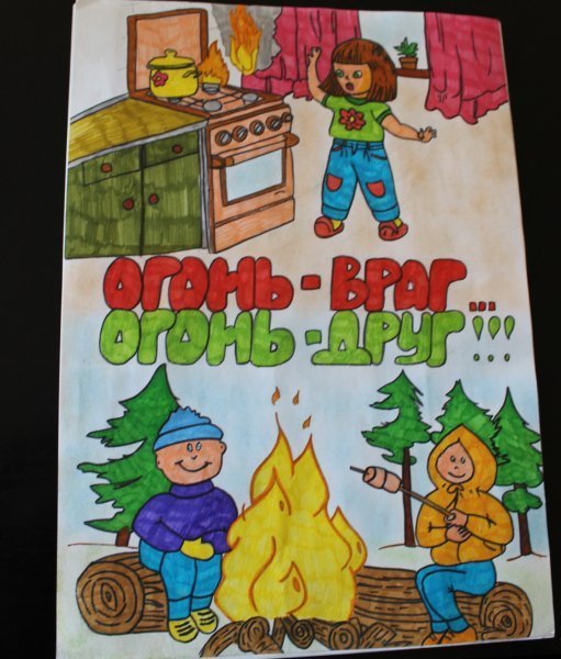 Пожар раскраска для детей