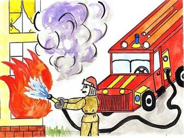 Пожар рисунок простой (50 фото)