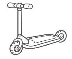 Скейт сбоку набросок