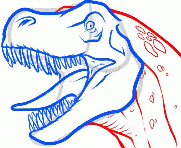 Тираннозавр карандашом