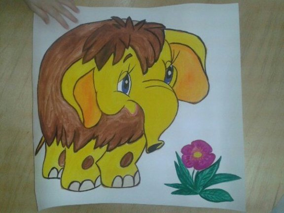 Мамонтёнок аппликация