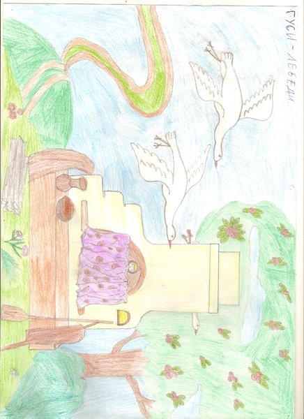 Гуси лебеди рисунок для детей 1 класса. Рисунок к сказке гуси лебеди. Рисование гуси лебеди. Гуси лебеди рисунок детский. Гуси лебеди детские рисунки.