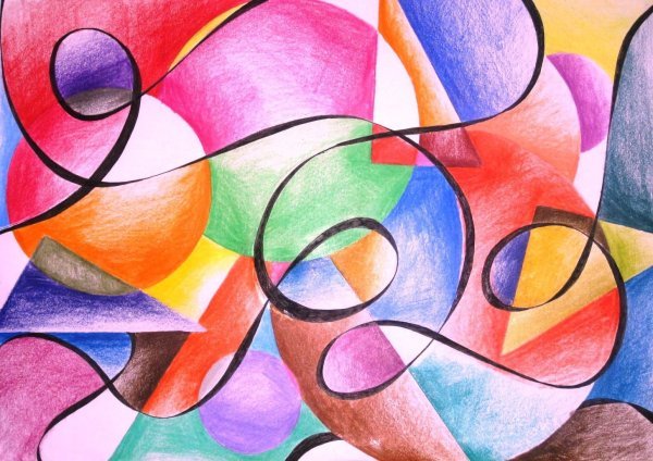 Абстракция карандашом