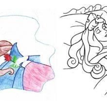 Детские рисунки спящая красавица Шарль Перро