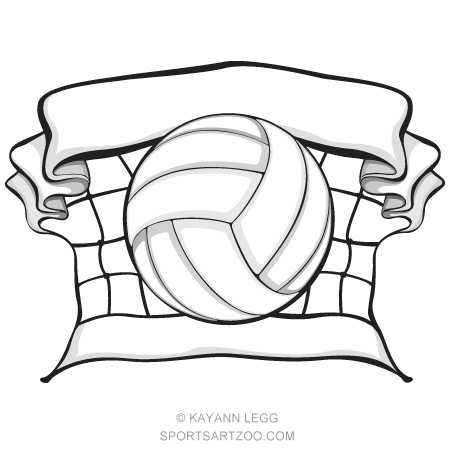 Волейбольный мяч раскраска