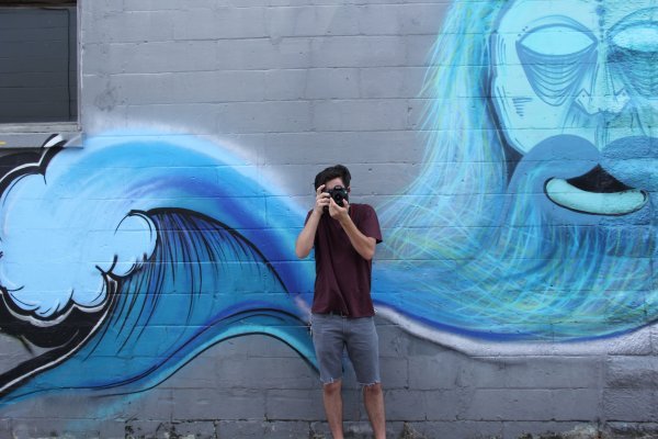 Стена в квартире Раскрашенная баллончиком