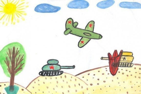 Танк спереди рисунок поэтапно