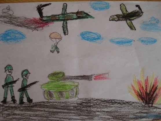 Военный самолет рисование для малышей