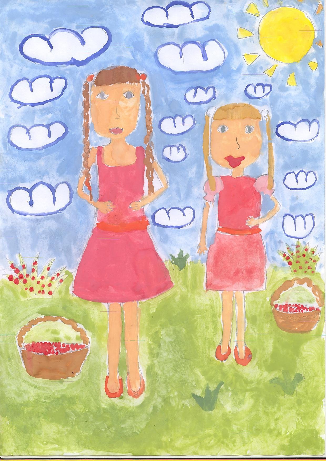 Рисунок на др сестре от ребенка