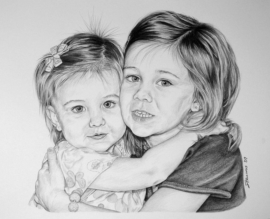 Красивый рисунок сестре. Рисунок для сестры. Рисунок сестры карандашом. Рисунок для семтр. Старшая и младшая сестра рисунок.
