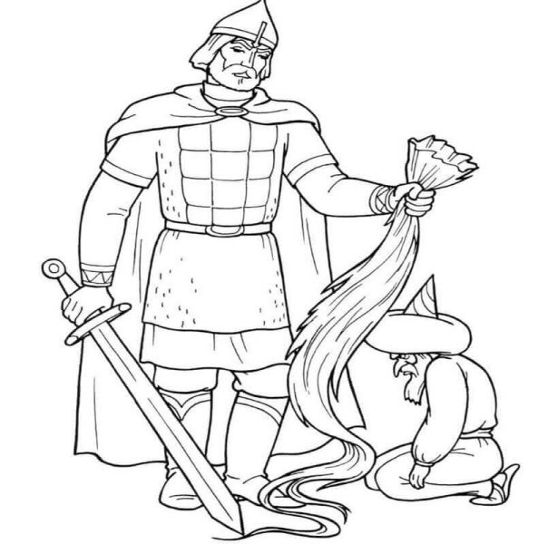 Руслан и Людмила рисунок легкий