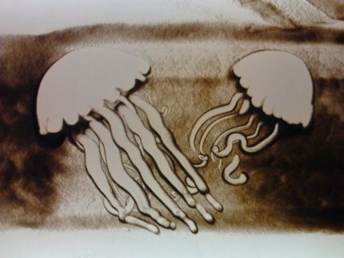 Рисование песком для детей