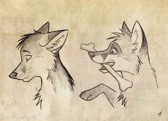 Рисунки для скетчбука легкие волки